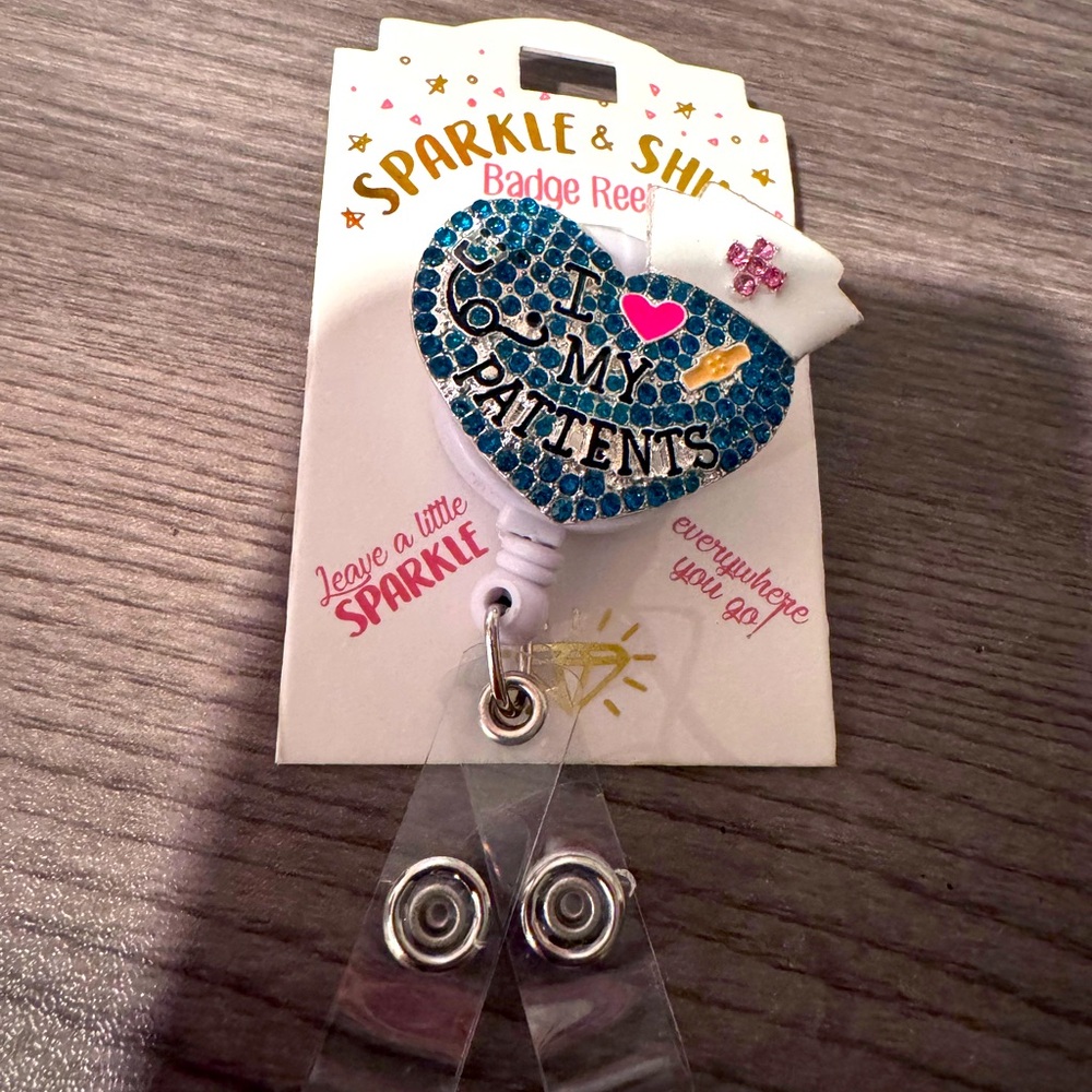 Nurses Sparkly Badge Reel - Picture 1 of 2